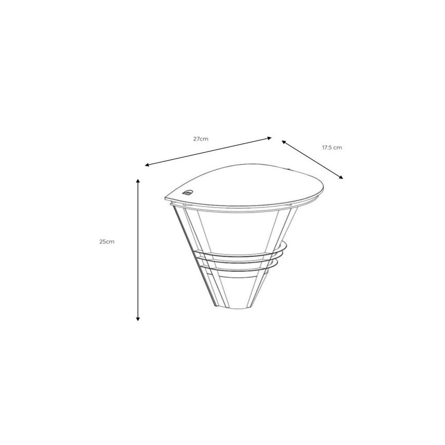 Lucide 11812/01/30 - Zunanja stenska svetilka LIVIA 1xE27/60W/230V črna IP44