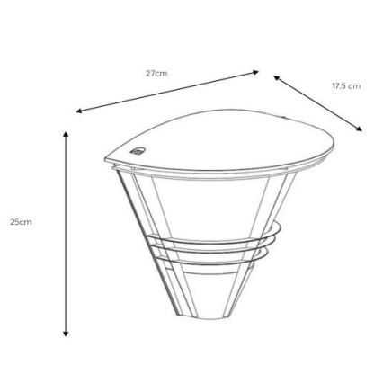 Lucide 11812/01/31 - Zunanja stenska svetilka LIVIA 1xE27/60W/230V IP44