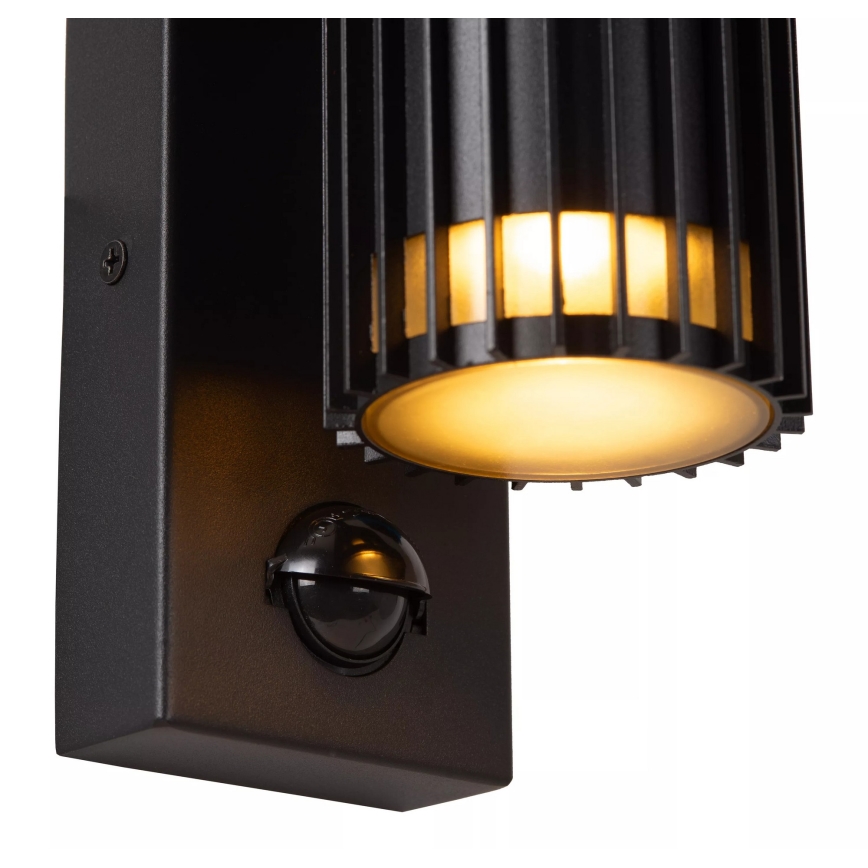 Lucide 11839/01/30 - Zunanja stenska svetilka s senzorjem TIMBALA 1xGU10/7W/230V IP44