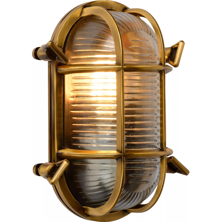 Lucide 11891/20/02 - Zunanja stenska svetilka DUDLEY 1xE27/40W/230V IP65 zlata