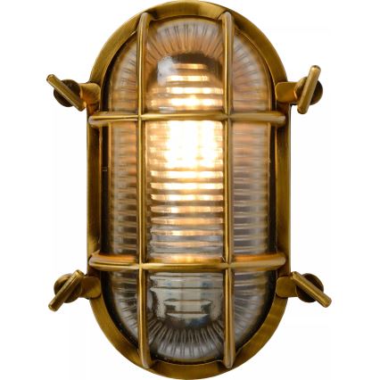 Lucide 11891/20/02 - Zunanja stenska svetilka DUDLEY 1xE27/40W/230V IP65 zlata
