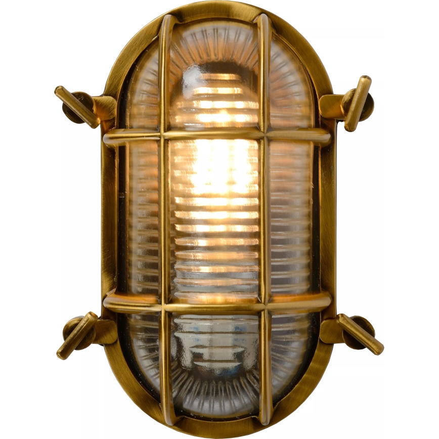 Lucide 11891/20/02 - Zunanja stenska svetilka DUDLEY 1xE27/40W/230V IP65 zlata