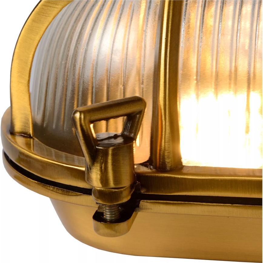 Lucide 11891/20/02 - Zunanja stenska svetilka DUDLEY 1xE27/40W/230V IP65 zlata