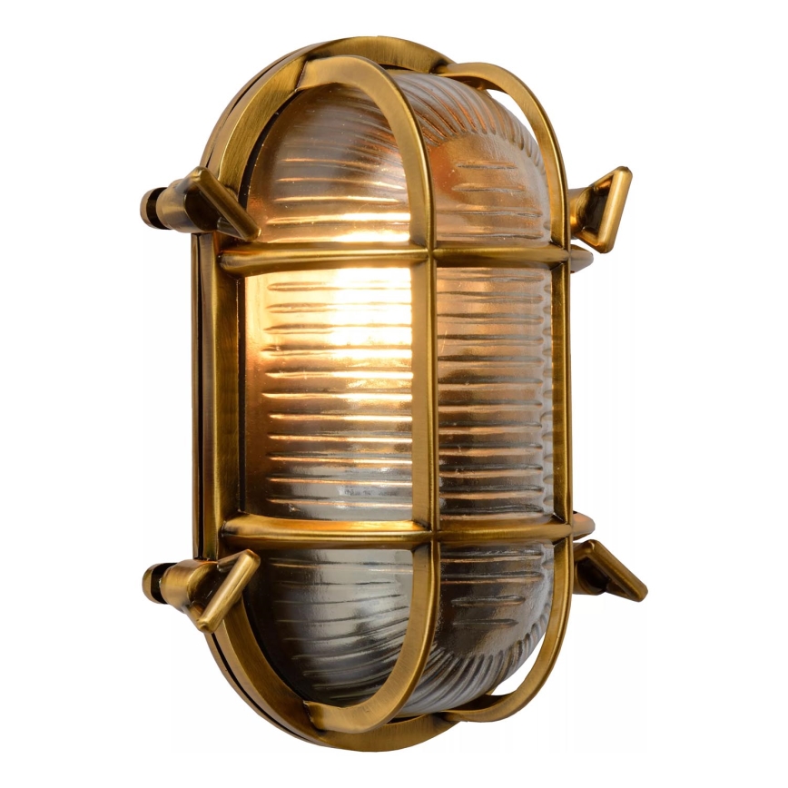 Lucide 11891/20/02 - Zunanja stenska svetilka DUDLEY 1xE27/40W/230V IP65 zlata