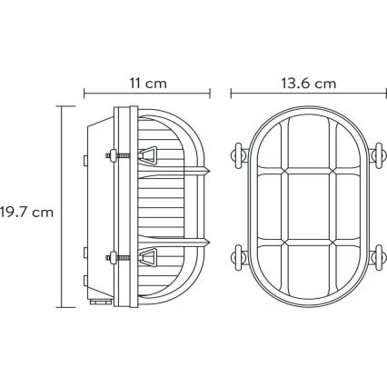 Lucide 11891/20/30 - Zunanja stenska svetilka DUDLEY 1xE27/40W/230V IP65 črna