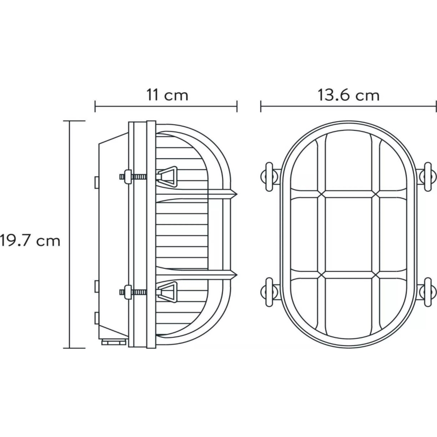 Lucide 11891/20/30 - Zunanja stenska svetilka DUDLEY 1xE27/40W/230V IP65 črna
