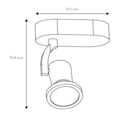 Lucide 11903/05/31 - LED reflektor JASTER-LED 1xGU10/5W/230V bel