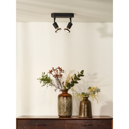 Lucide 11903/10/30 - LED reflektor JASTER-LED 2xGU10/5W/230V črn