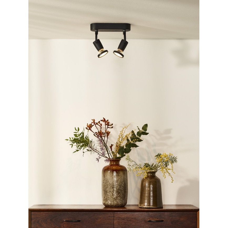 Lucide 11903/10/30 - LED reflektor JASTER-LED 2xGU10/5W/230V črn
