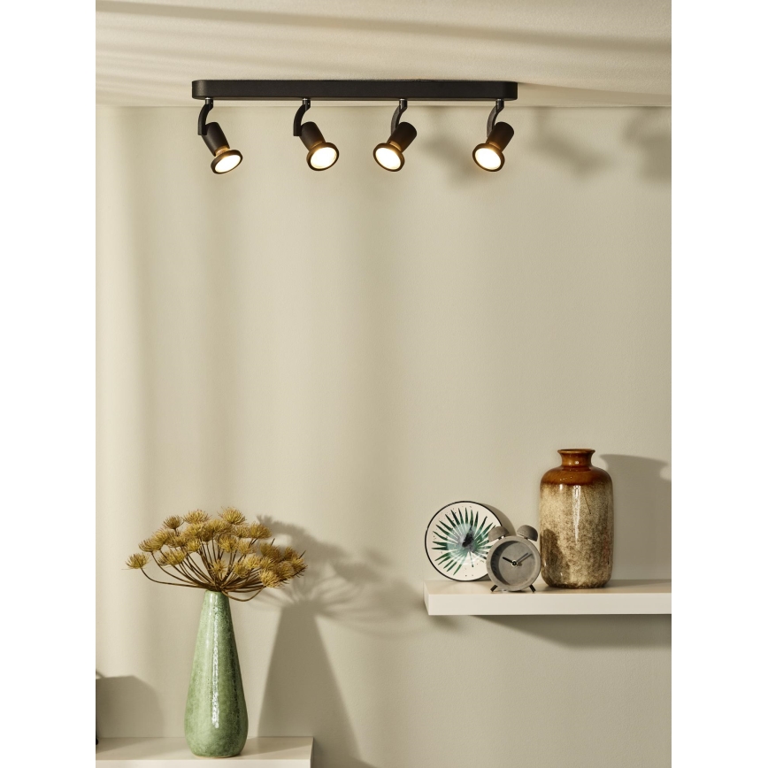 Lucide 11903/20/30 - LED reflektor JASTER-LED 4xGU10/5W/230V črn