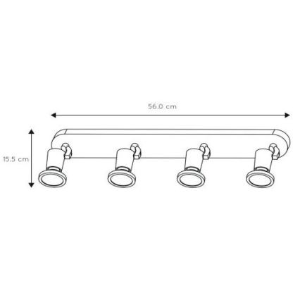 Lucide 11903/20/31 - LED reflektor JASTER-LED 4xGU10/5W/230V bel