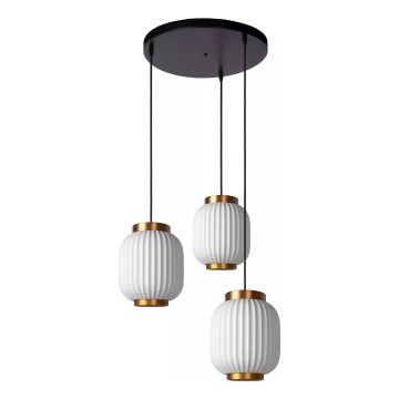 Lucide 13435/03/31 - Lestenec na vrvici GOSSE 3xE27/40W/230V porcelan