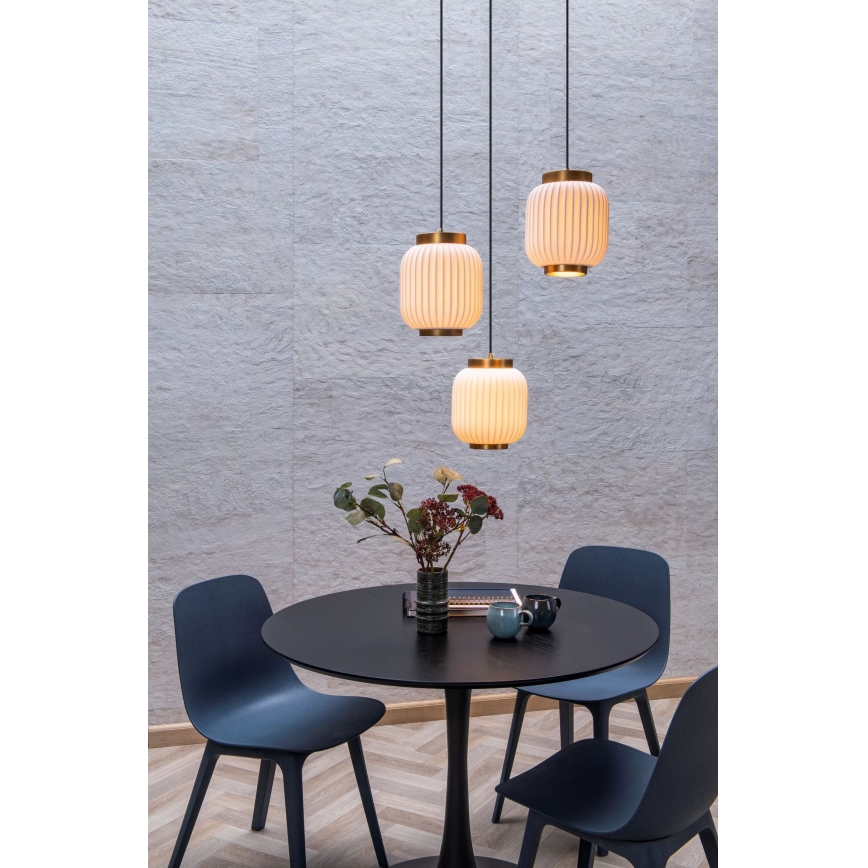 Lucide 13435/03/31 - Lestenec na vrvici GOSSE 3xE27/40W/230V porcelan