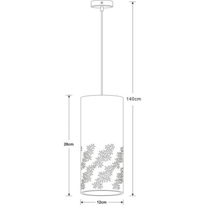 Lucide 13450/01/31 - Lestenec na vrvici SINAN 1xE27/40W/230V