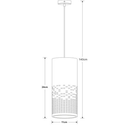 Lucide 13451/01/31 - Lestenec na vrvici SINAN 1xE27/40W/230V