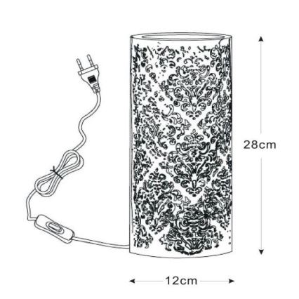 Lucide 13511/01/31 - Namizna svetilka KANT 1xE14/25W/230V