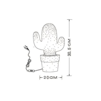 Lucide 13513/01/33 - Namizna svetilka CACTUS 1xE14/25W/230V zelena