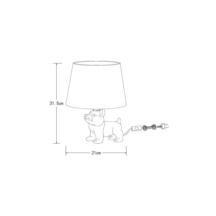 Lucide 13533/81/30 - Namizna svetilka WINSTON 1xE14/25W/230V črna