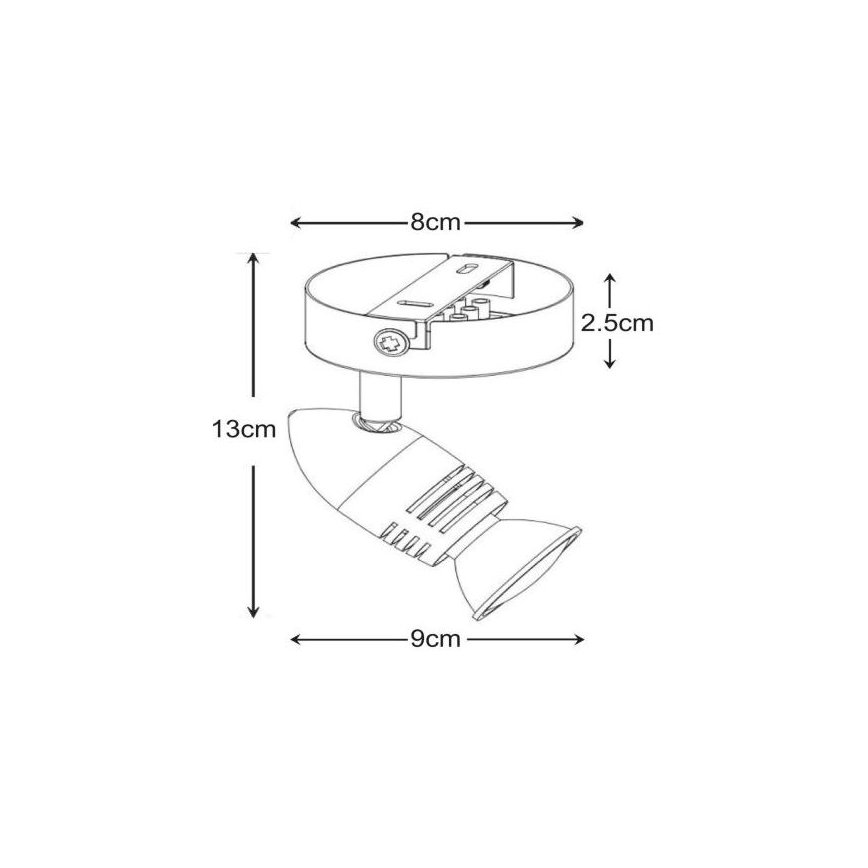 Lucide 13955/05/12 - LED Reflektor CARO-LED 1xGU10/5W/230V mat krom