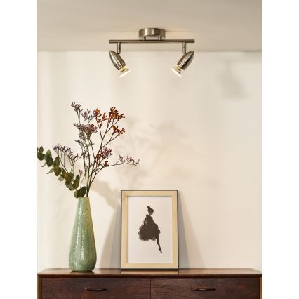 Lucide 13955/10/12 - LED Reflektor CARO-LED 2xGU10/5W/230V mat krom