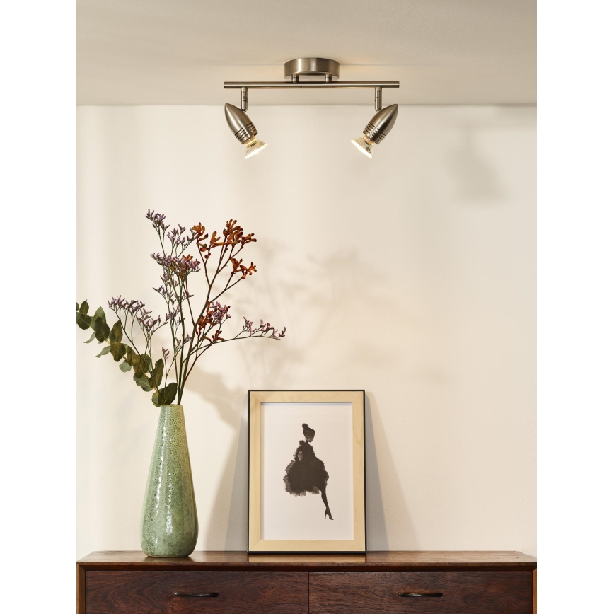 Lucide 13955/10/12 - LED Reflektor CARO-LED 2xGU10/5W/230V mat krom