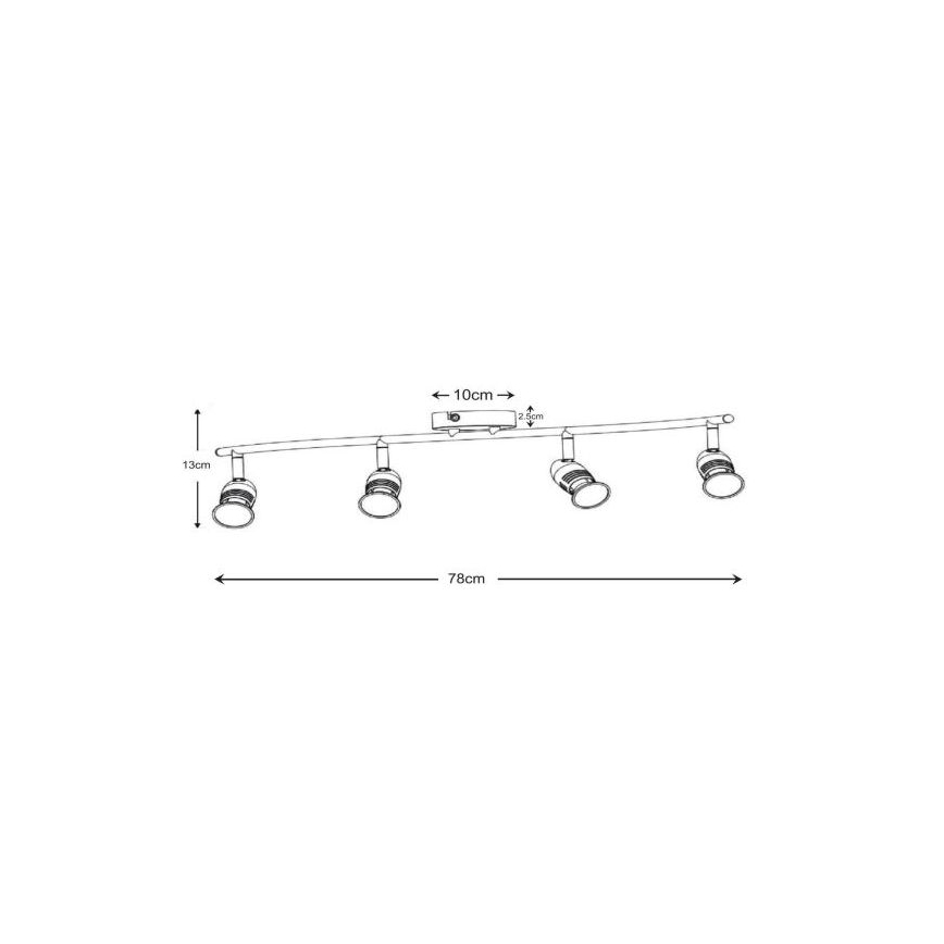 Lucide 13955/20/12 - LED Reflektor CARO-LED 4xGU10/5W/230V mat krom