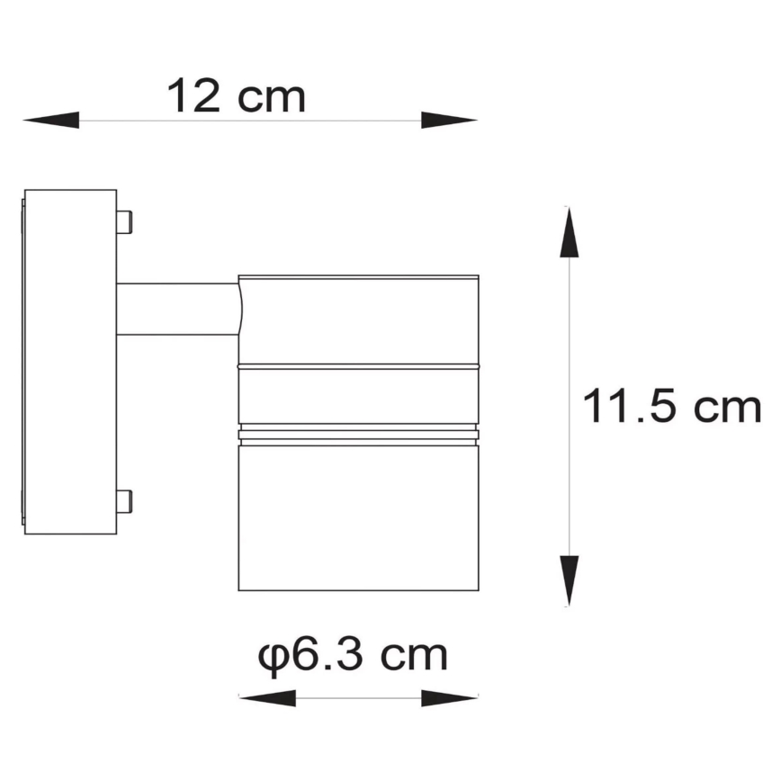 Lucide 14867/05/30 - LED Zunanja stenska svetilka ARNE-LED 1xGU10/5W/230V IP44