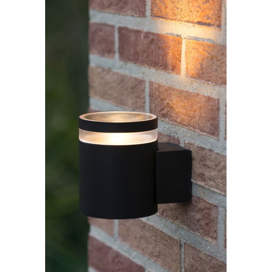 Lucide 14880/05/30 - LED Zatemnitvena zunanja stenska svetilka BASCO 1xGU10/4,5W/230V IP54