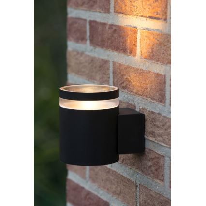 Lucide 14880/05/30 - LED Zatemnitvena zunanja stenska svetilka BASCO 1xGU10/4,5W/230V IP54