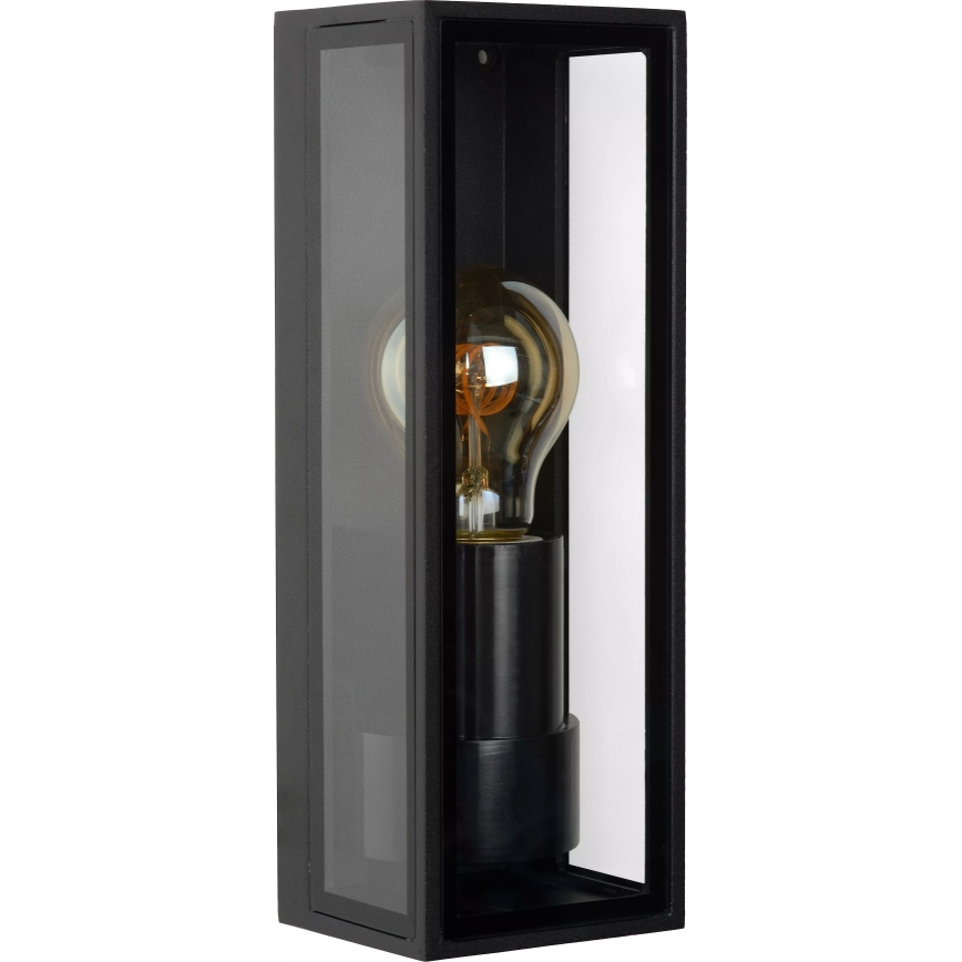 Lucide 15802/01/30 - Zunanja stenska svetilka DUKAN 1xE27/15W/230V IP65 črna