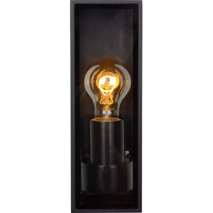Lucide 15802/01/30 - Zunanja stenska svetilka DUKAN 1xE27/15W/230V IP65 črna