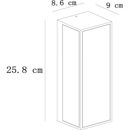 Lucide 15802/01/30 - Zunanja stenska svetilka DUKAN 1xE27/15W/230V IP65 črna