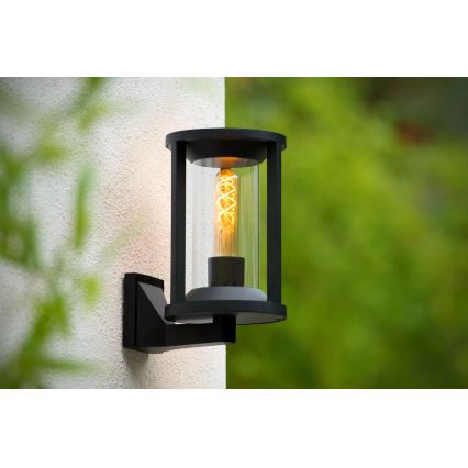 Lucide 15803/01/30 - Zunanja stenska svetilka CADIX 1xE27/15W/230V IP65 črna