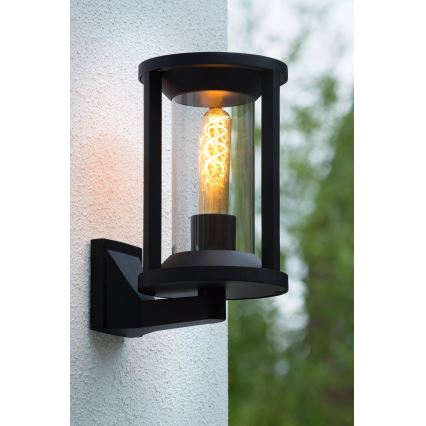 Lucide 15803/01/30 - Zunanja stenska svetilka CADIX 1xE27/15W/230V IP65 črna
