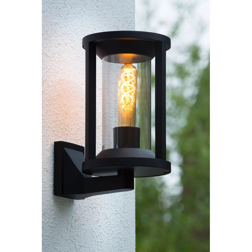 Lucide 15803/01/30 - Zunanja stenska svetilka CADIX 1xE27/15W/230V IP65 črna