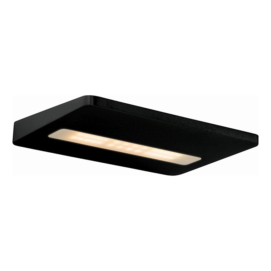 Lucide 17207/08/30 - LED stenska svetilka BORO 1xLED/8W/230V črna