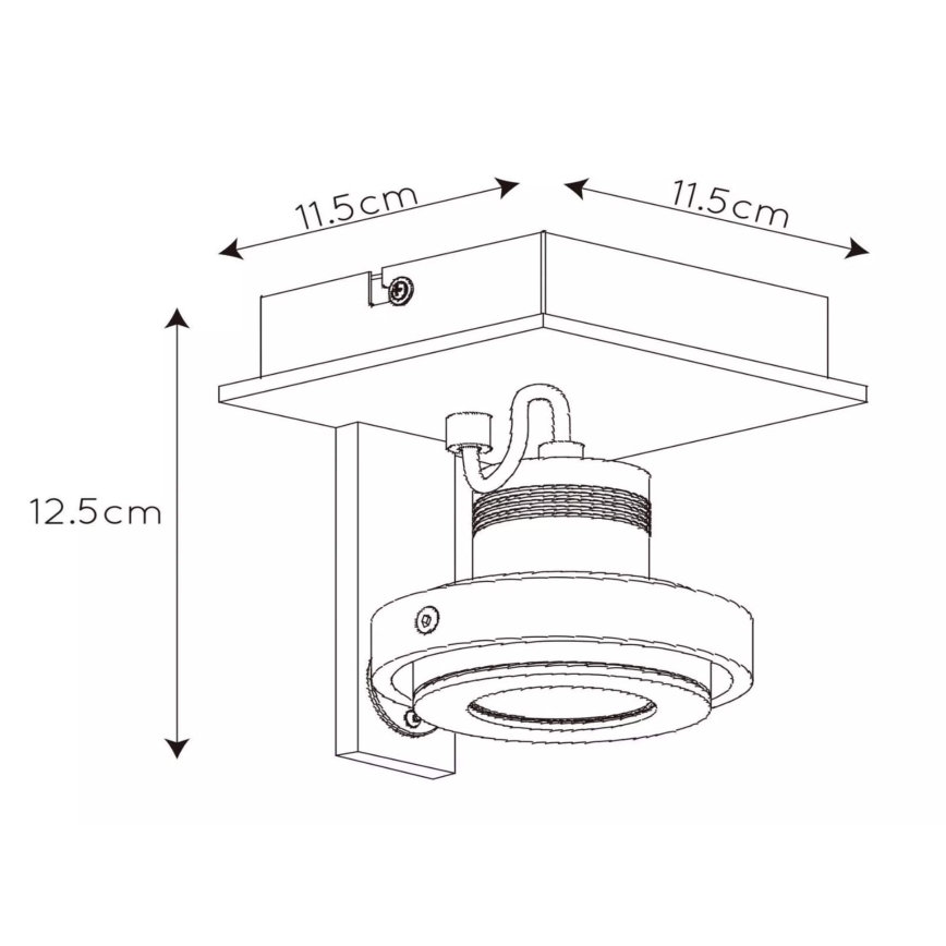 Lucide 17906/06/12 - LED Zatemnitveni reflektor LANDA 1xGU10/5W/230V mat krom