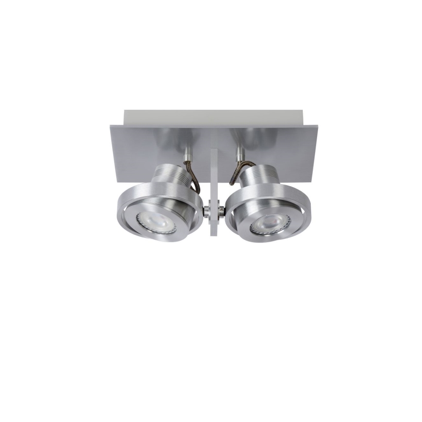 Lucide 17906/10/12 - LED Zatemnitveni reflektor LANDA 2xGU10/4,5W/230V mat krom