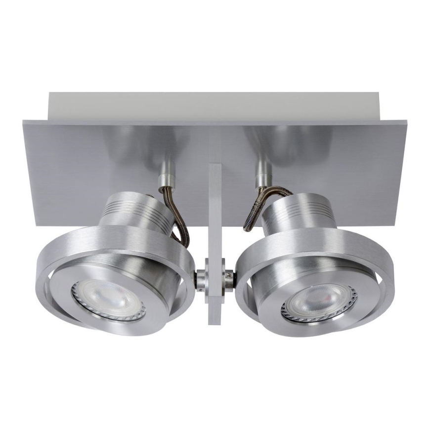 Lucide 17906/11/12 - LED Zatemnitveni reflektor LANDA 2xGU10/5W/230V mat krom