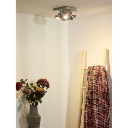 Lucide 17906/21/12 - LED Zatemnitveni reflektor LANDA 4xGU10/5W/230V mat krom