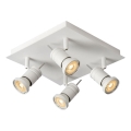 Lucide 17990/19/31 - LED Zatemnitveni reflektor TWINNY 4xGU10/4,5W/230V bela 25cm
