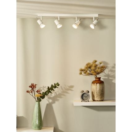 Lucide 17990/20/31 - LED Zatemnitveni reflektor TWINNY 4xGU10/4,5W/230V bela 63 cm