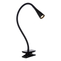 Lucide 18256/03/30 - LED Zatemnitvena fleksibilna namizna svetilka na dotik s sponko ZOZY LED/4W/230V črna