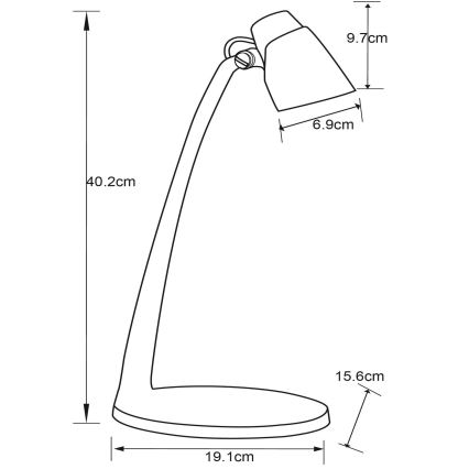 Lucide 18660/05/02 - LED Namizna svetilka LUDO LED/4,5W/230V črna/zlata