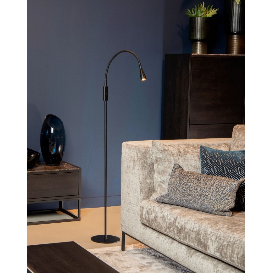 Lucide 18756/03/30 - LED Zatemnitvena fleksibilna na dotik talna svetilka ZOZY LED/4W/230V črna