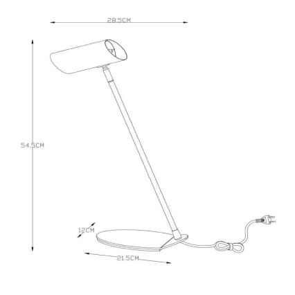 Lucide 19600/01/31 - Namizna svetilka HESTER 1xGU10/7W/230V bela