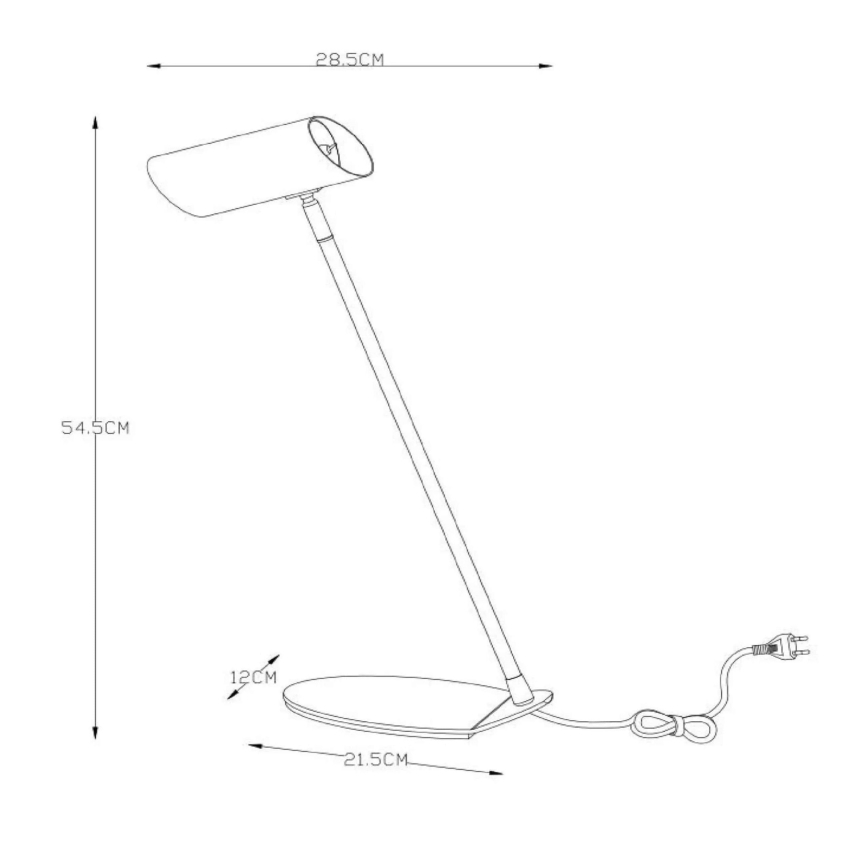 Lucide 19600/01/31 - Namizna svetilka HESTER 1xGU10/7W/230V bela