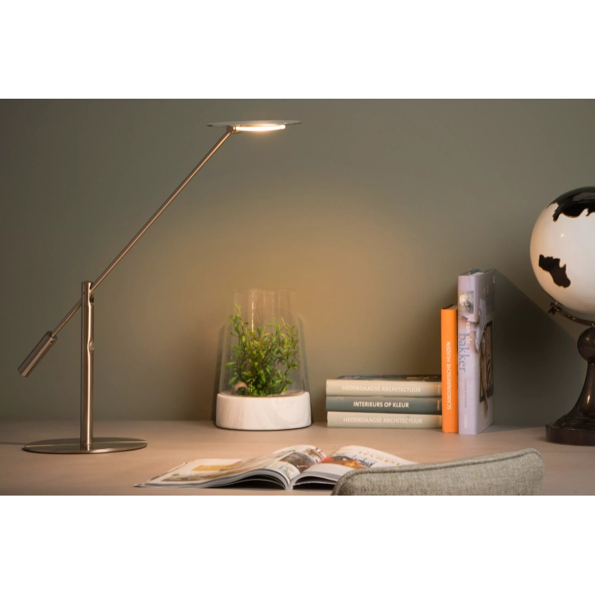 Lucide 19666/09/12 - LED Zatemnitvena namizna svetilka ANSELMO LED/9W/230V sijajni krom