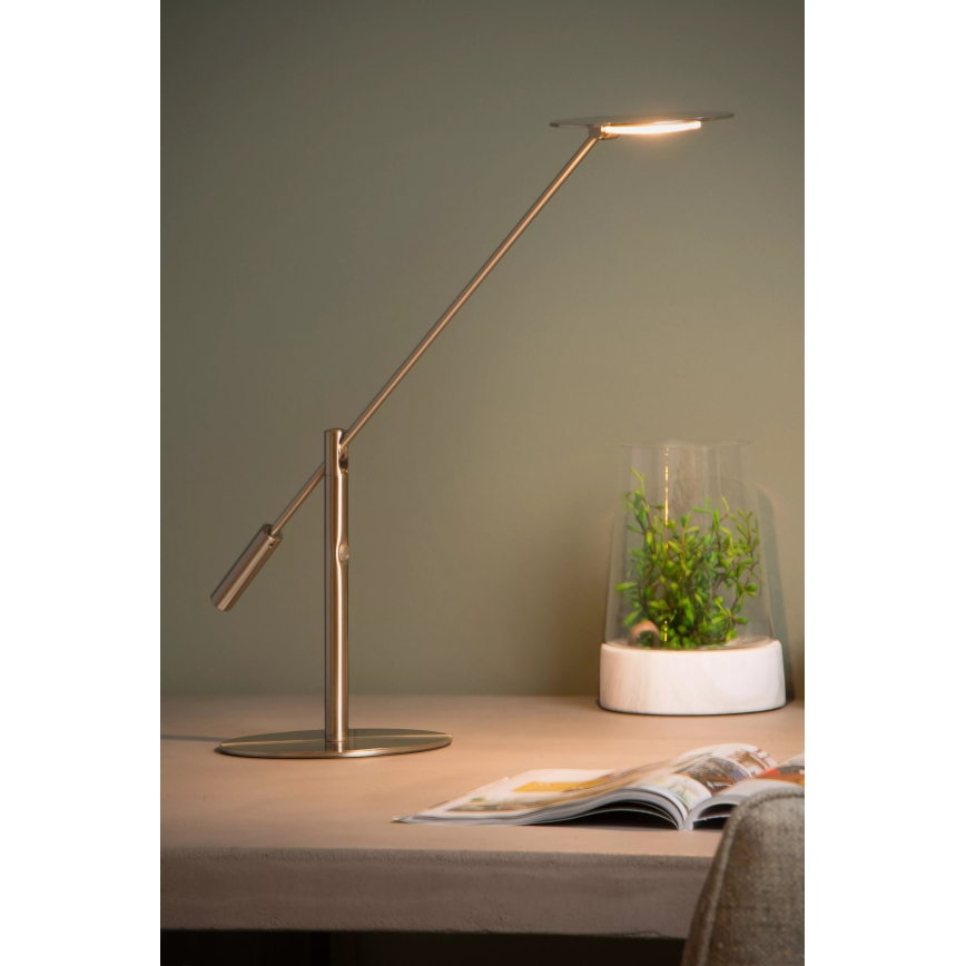 Lucide 19666/09/12 - LED Zatemnitvena namizna svetilka ANSELMO LED/9W/230V sijajni krom