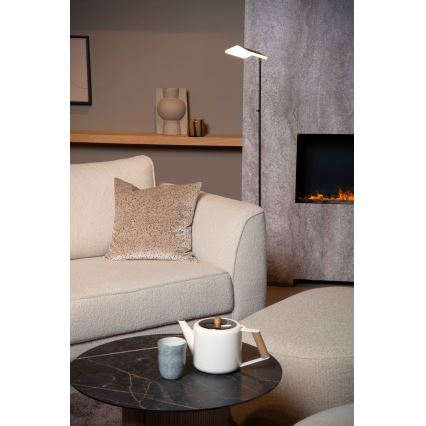 Lucide 19730/10/30 - LED Zatemnitvena talna svetilka AARON LED/12W/230V črna